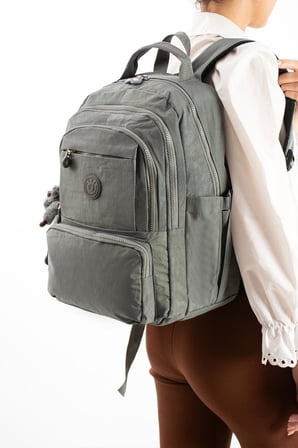 Unisex Okul Çantası Lise Ortaokul Üniversite Sırt Çantası 40*30 Cm Hafif Klinkır Kumaş Çok Cepli 3S
