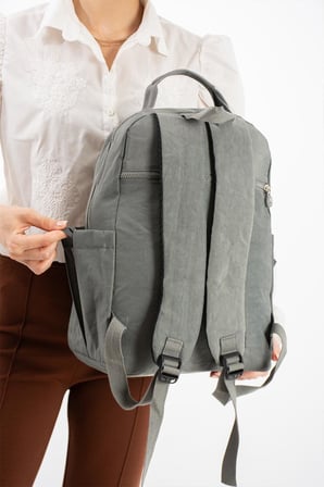 Unisex Okul Çantası Lise Ortaokul Üniversite Sırt Çantası 40*30 Cm Hafif Klinkır Kumaş Çok Cepli 3S