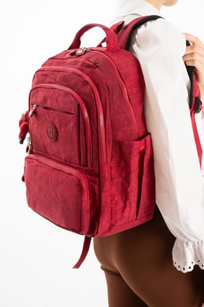 Unisex Okul Çantası Lise Ortaokul Üniversite Sırt Çantası 40*30 Cm Hafif Klinkır Kumaş Çok Cepli 3S