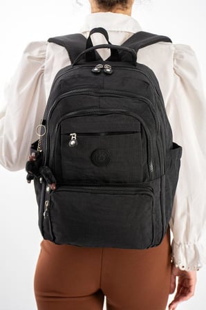 Unisex Okul Çantası Lise Ortaokul Üniversite Sırt Çantası 40*30 Cm Hafif Klinkır Kumaş Çok Cepli 3S