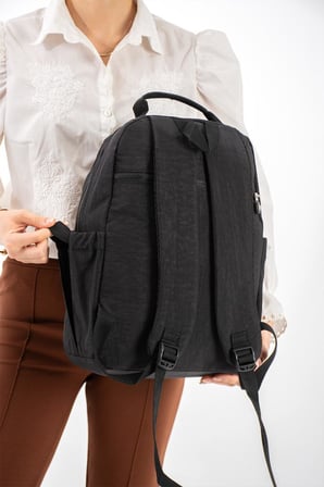 Unisex Okul Çantası Lise Ortaokul Üniversite Sırt Çantası 40*30 Cm Hafif Klinkır Kumaş Çok Cepli 3S
