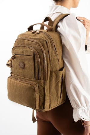 Unisex Okul Çantası Lise Ortaokul Üniversite Sırt Çantası 40*30 Cm Hafif Klinkır Kumaş Çok Cepli 3S
