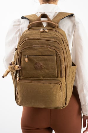Unisex Okul Çantası Lise Ortaokul Üniversite Sırt Çantası 40*30 Cm Hafif Klinkır Kumaş Çok Cepli 3S