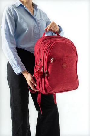 Unisex Klinkır Okul Çantası Lise Ortaokul Üniversite Sırt Çantası 40*30 Cm Hafif Kumaş Çok Cepli 3K