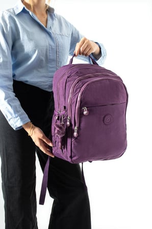 Unisex Klinkır Okul Çantası Lise Ortaokul Üniversite Sırt Çantası 40*30 Cm Hafif Kumaş Çok Cepli 3K