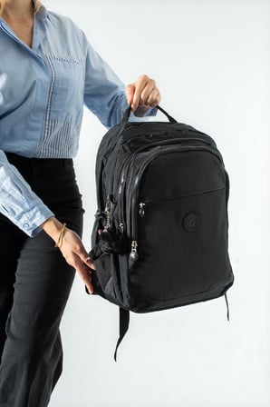 Unisex Klinkır Okul Çantası Lise Ortaokul Üniversite Sırt Çantası 40*30 Cm Hafif Kumaş Çok Cepli 3K