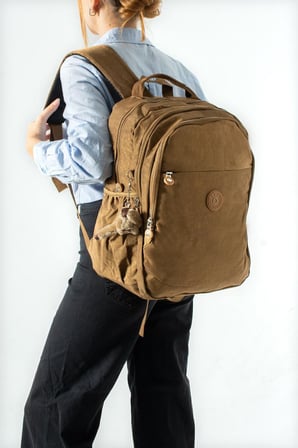 Unisex Klinkır Okul Çantası Lise Ortaokul Üniversite Sırt Çantası 40*30 Cm Hafif Kumaş Çok Cepli 3K