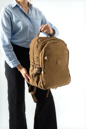 Unisex Klinkır Okul Çantası Lise Ortaokul Üniversite Sırt Çantası 40*30 Cm Hafif Kumaş Çok Cepli 3K