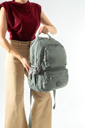 Unisex Okul Çantası Lise Ortaokul Üniversite Sırt Çantası 43*30 Cm Klinkır Hafif Kumaş Çok Cepli 2H