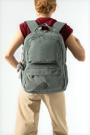 Unisex Okul Çantası Lise Ortaokul Üniversite Sırt Çantası 43*30 Cm Klinkır Hafif Kumaş Çok Cepli 2H