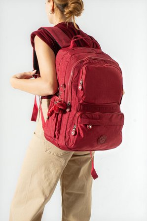 Unisex Okul Çantası Lise Ortaokul Üniversite Sırt Çantası 43*30 Cm Klinkır Hafif Kumaş Çok Cepli 2H