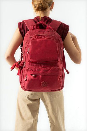 Unisex Okul Çantası Lise Ortaokul Üniversite Sırt Çantası 43*30 Cm Klinkır Hafif Kumaş Çok Cepli 2H