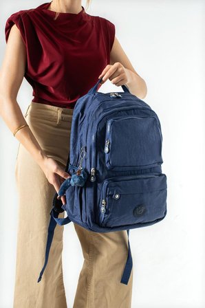Unisex Okul Çantası Lise Ortaokul Üniversite Sırt Çantası 43*30 Cm Klinkır Hafif Kumaş Çok Cepli 2H