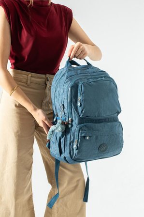 Unisex Okul Çantası Lise Ortaokul Üniversite Sırt Çantası 43*30 Cm Klinkır Hafif Kumaş Çok Cepli 2H