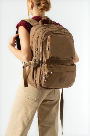Unisex Okul Çantası Lise Ortaokul Üniversite Sırt Çantası 43*30 Cm Klinkır Hafif Kumaş Çok Cepli 2H