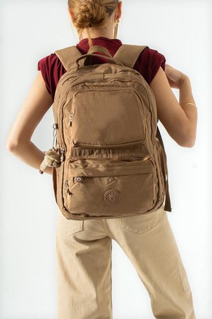 Unisex Okul Çantası Lise Ortaokul Üniversite Sırt Çantası 43*30 Cm Klinkır Hafif Kumaş Çok Cepli 2H