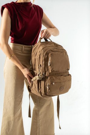Unisex Okul Çantası Lise Ortaokul Üniversite Sırt Çantası 43*30 Cm Klinkır Hafif Kumaş Çok Cepli 2H
