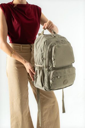 Unisex Okul Çantası Lise Ortaokul Üniversite Sırt Çantası 43*30 Cm Klinkır Hafif Kumaş Çok Cepli 2H