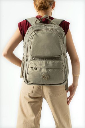 Unisex Okul Çantası Lise Ortaokul Üniversite Sırt Çantası 43*30 Cm Klinkır Hafif Kumaş Çok Cepli 2H