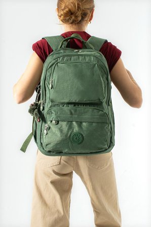 Unisex Okul Çantası Lise Ortaokul Üniversite Sırt Çantası 43*30 Cm Klinkır Hafif Kumaş Çok Cepli 2H