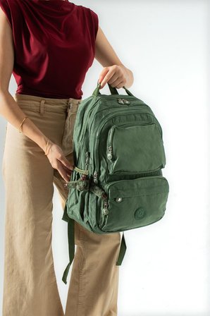 Unisex Okul Çantası Lise Ortaokul Üniversite Sırt Çantası 43*30 Cm Klinkır Hafif Kumaş Çok Cepli 2H