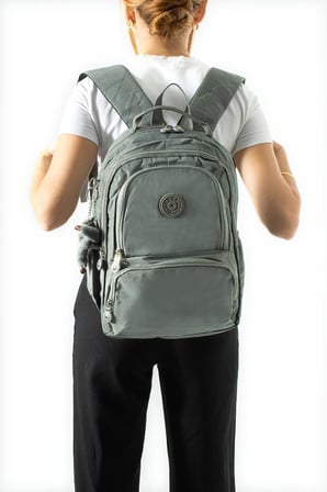 Unisex Okul Çantası Lise Ortaokul Üniversite Sırt Çantası 40*30 Cm Hafif Klinkır Kumaş Çok Cepli 4H