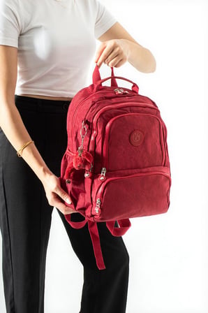 Unisex Okul Çantası Lise Ortaokul Üniversite Sırt Çantası 40*30 Cm Hafif Klinkır Kumaş Çok Cepli 4H
