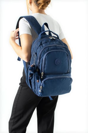 Unisex Okul Çantası Lise Ortaokul Üniversite Sırt Çantası 40*30 Cm Hafif Klinkır Kumaş Çok Cepli 4H