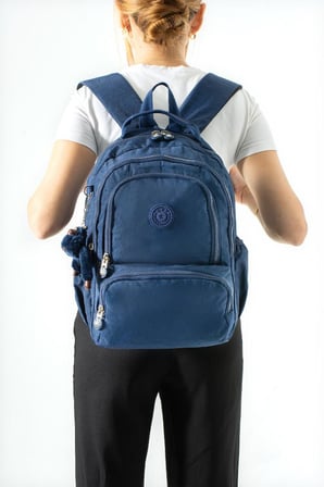 Unisex Okul Çantası Lise Ortaokul Üniversite Sırt Çantası 40*30 Cm Hafif Klinkır Kumaş Çok Cepli 4H