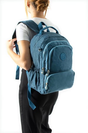 Unisex Okul Çantası Lise Ortaokul Üniversite Sırt Çantası 40*30 Cm Hafif Klinkır Kumaş Çok Cepli 4H