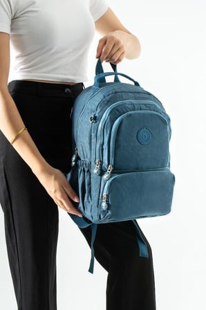 Unisex Okul Çantası Lise Ortaokul Üniversite Sırt Çantası 40*30 Cm Hafif Klinkır Kumaş Çok Cepli 4H