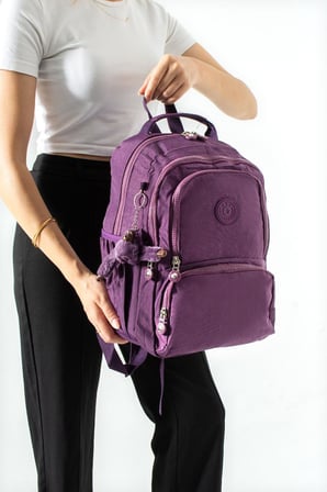Unisex Okul Çantası Lise Ortaokul Üniversite Sırt Çantası 40*30 Cm Hafif Klinkır Kumaş Çok Cepli 4H