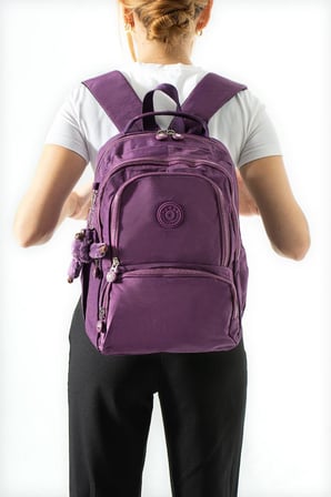 Unisex Okul Çantası Lise Ortaokul Üniversite Sırt Çantası 40*30 Cm Hafif Klinkır Kumaş Çok Cepli 4H