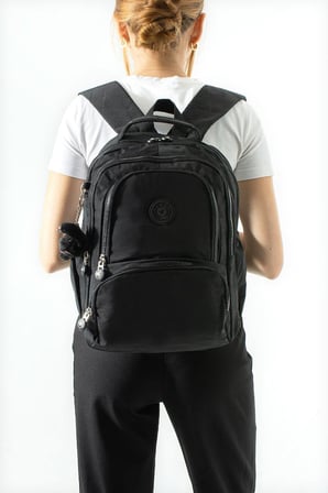 Unisex Okul Çantası Lise Ortaokul Üniversite Sırt Çantası 40*30 Cm Hafif Klinkır Kumaş Çok Cepli 4H