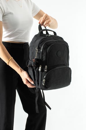 Unisex Okul Çantası Lise Ortaokul Üniversite Sırt Çantası 40*30 Cm Hafif Klinkır Kumaş Çok Cepli 4H