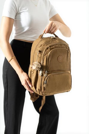 Unisex Okul Çantası Lise Ortaokul Üniversite Sırt Çantası 40*30 Cm Hafif Klinkır Kumaş Çok Cepli 4H