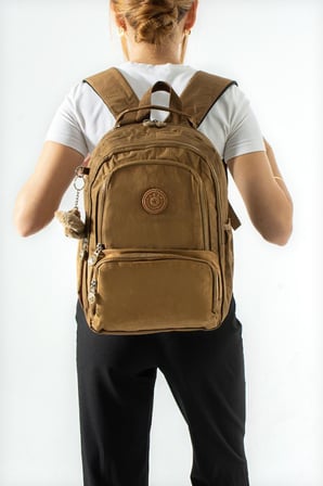 Unisex Okul Çantası Lise Ortaokul Üniversite Sırt Çantası 40*30 Cm Hafif Klinkır Kumaş Çok Cepli 4H