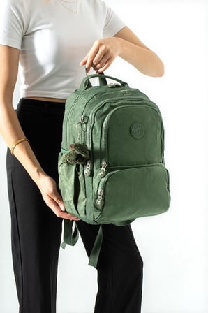 Unisex Okul Çantası Lise Ortaokul Üniversite Sırt Çantası 40*30 Cm Hafif Klinkır Kumaş Çok Cepli 4H