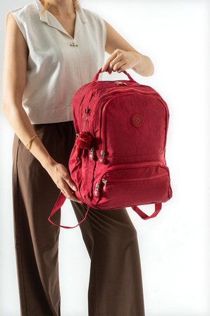 Ortaokul Lise Üniversite Okul Sırt Çantası Unisex 40*30 Cm Su İtici Hafif Klinkır Kumaş Çok Cepli 3M