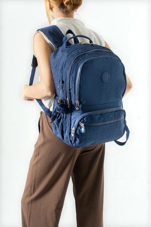 Ortaokul Lise Üniversite Okul Sırt Çantası Unisex 40*30 Cm Su İtici Hafif Klinkır Kumaş Çok Cepli 3M
