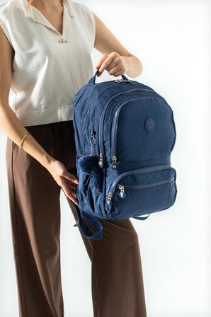 Ortaokul Lise Üniversite Okul Sırt Çantası Unisex 40*30 Cm Su İtici Hafif Klinkır Kumaş Çok Cepli 3M