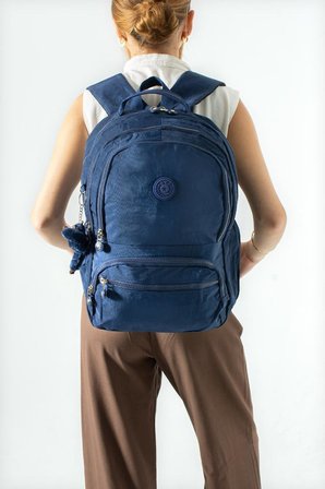 Ortaokul Lise Üniversite Okul Sırt Çantası Unisex 40*30 Cm Su İtici Hafif Klinkır Kumaş Çok Cepli 3M