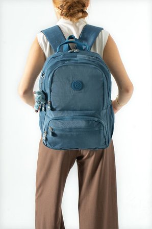Ortaokul Lise Üniversite Okul Sırt Çantası Unisex 40*30 Cm Su İtici Hafif Klinkır Kumaş Çok Cepli 3M