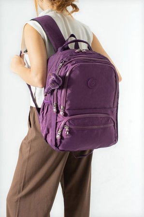 Ortaokul Lise Üniversite Okul Sırt Çantası Unisex 40*30 Cm Su İtici Hafif Klinkır Kumaş Çok Cepli 3M