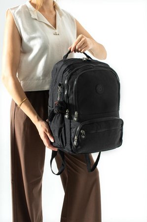 Ortaokul Lise Üniversite Okul Sırt Çantası Unisex 40*30 Cm Su İtici Hafif Klinkır Kumaş Çok Cepli 3M