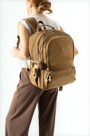 Ortaokul Lise Üniversite Okul Sırt Çantası Unisex 40*30 Cm Su İtici Hafif Klinkır Kumaş Çok Cepli 3M