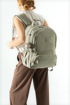 Ortaokul Lise Üniversite Okul Sırt Çantası Unisex 40*30 Cm Su İtici Hafif Klinkır Kumaş Çok Cepli 3M