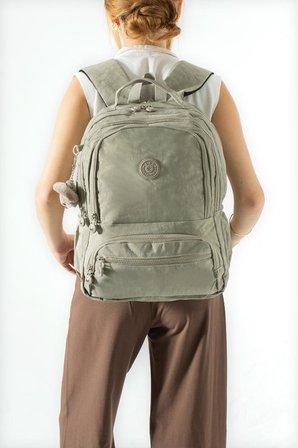 Ortaokul Lise Üniversite Okul Sırt Çantası Unisex 40*30 Cm Su İtici Hafif Klinkır Kumaş Çok Cepli 3M