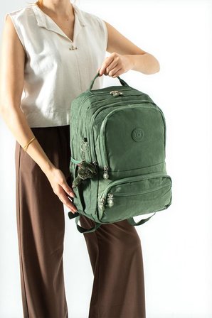 Ortaokul Lise Üniversite Okul Sırt Çantası Unisex 40*30 Cm Su İtici Hafif Klinkır Kumaş Çok Cepli 3M