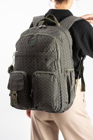 Unisex Klinkır Okul Çantası Lise Ortaokul Üniversite Sırt Çantası 45*30 Cm Hafif Kumaş Çok Cepli 